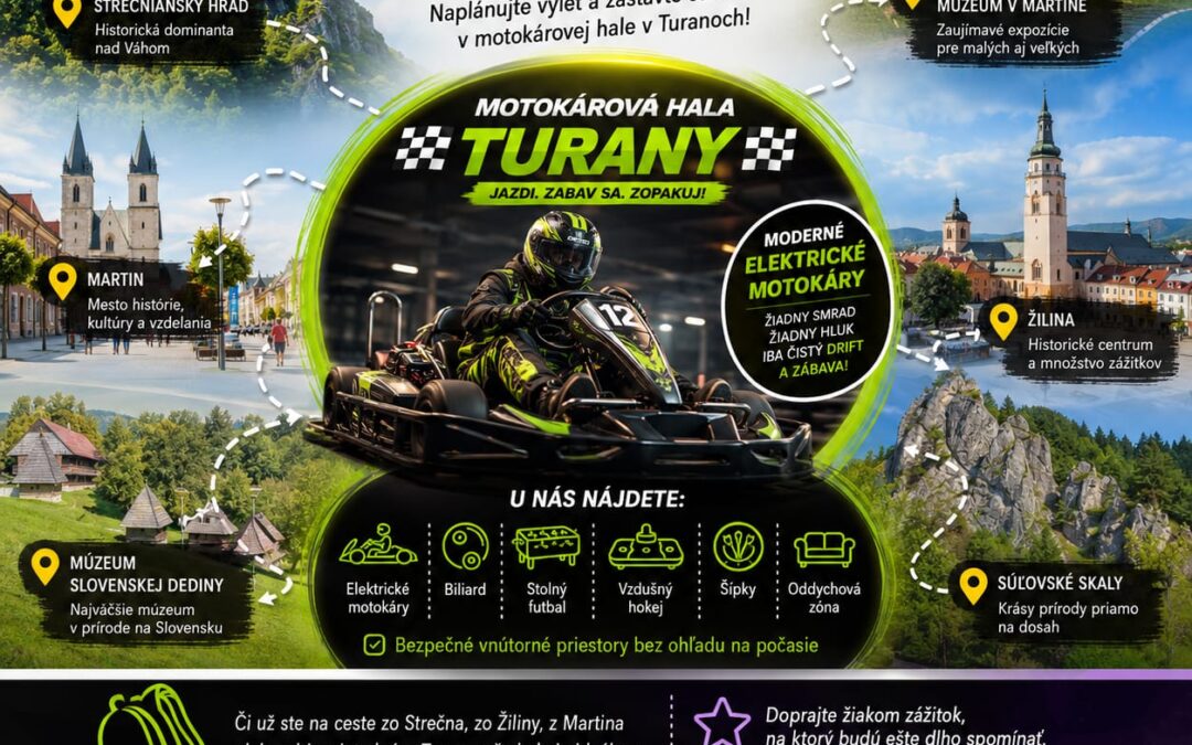 Školské výlety sú v plnom prúde – zastavte sa v motokárovej hale v Turanoch