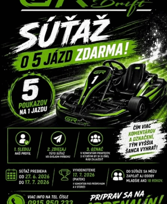 POZOR, ROZDÁVAME JAZDY ZDARMA! 🔥