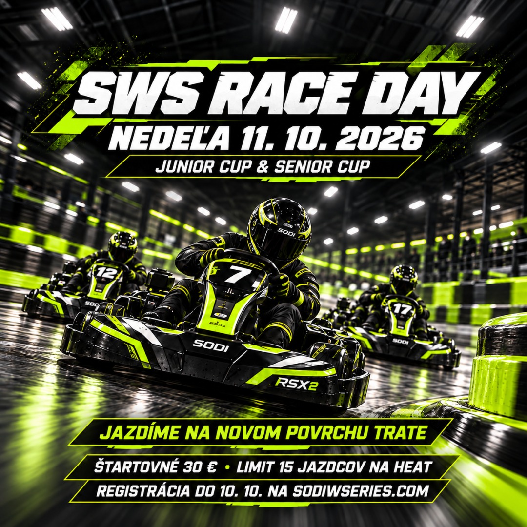 SWS Race Day Turany 11. 10. 2026 – štvorcový formát pre Instagram a Facebook